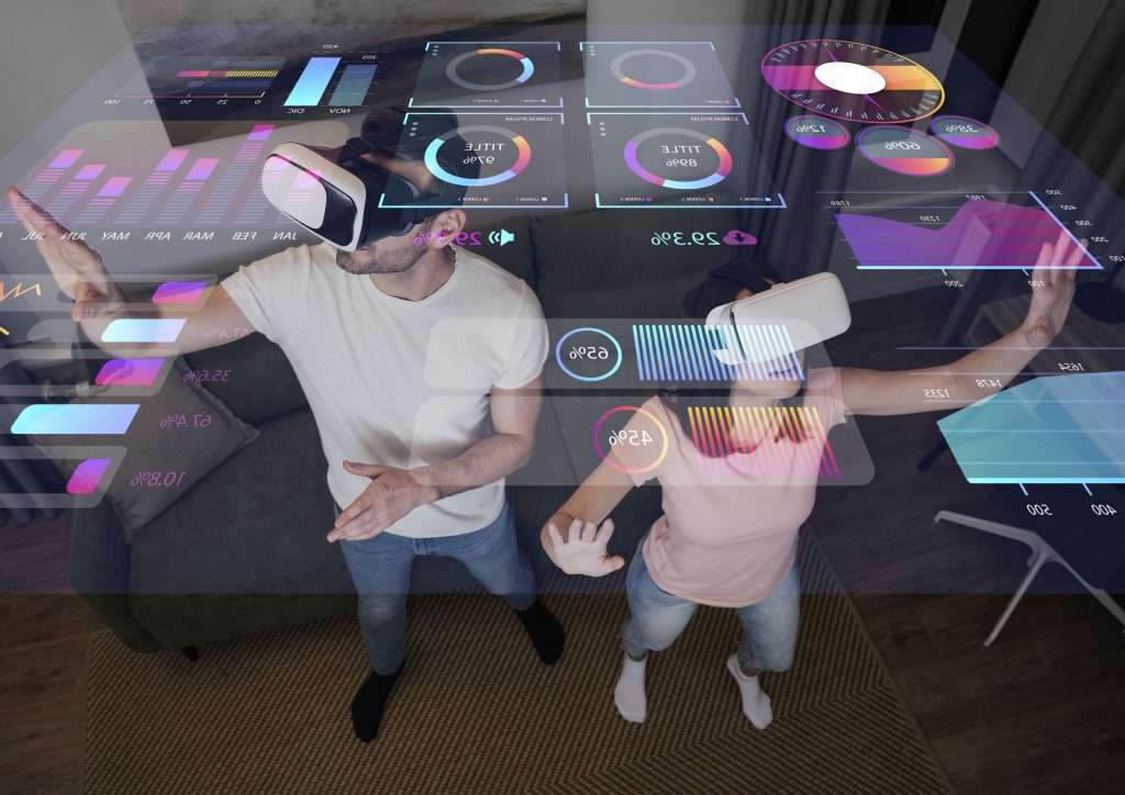 Person using an augmented reality device