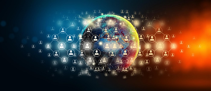 Business people network connection concept