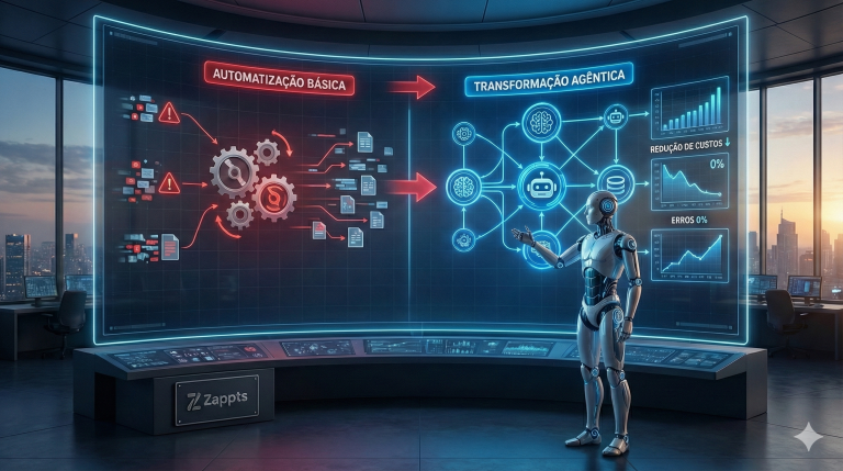 Pare de “automatizar” e comece a “agenciar”: Como reduzir custos e erros em tempo real com Agentes de IA