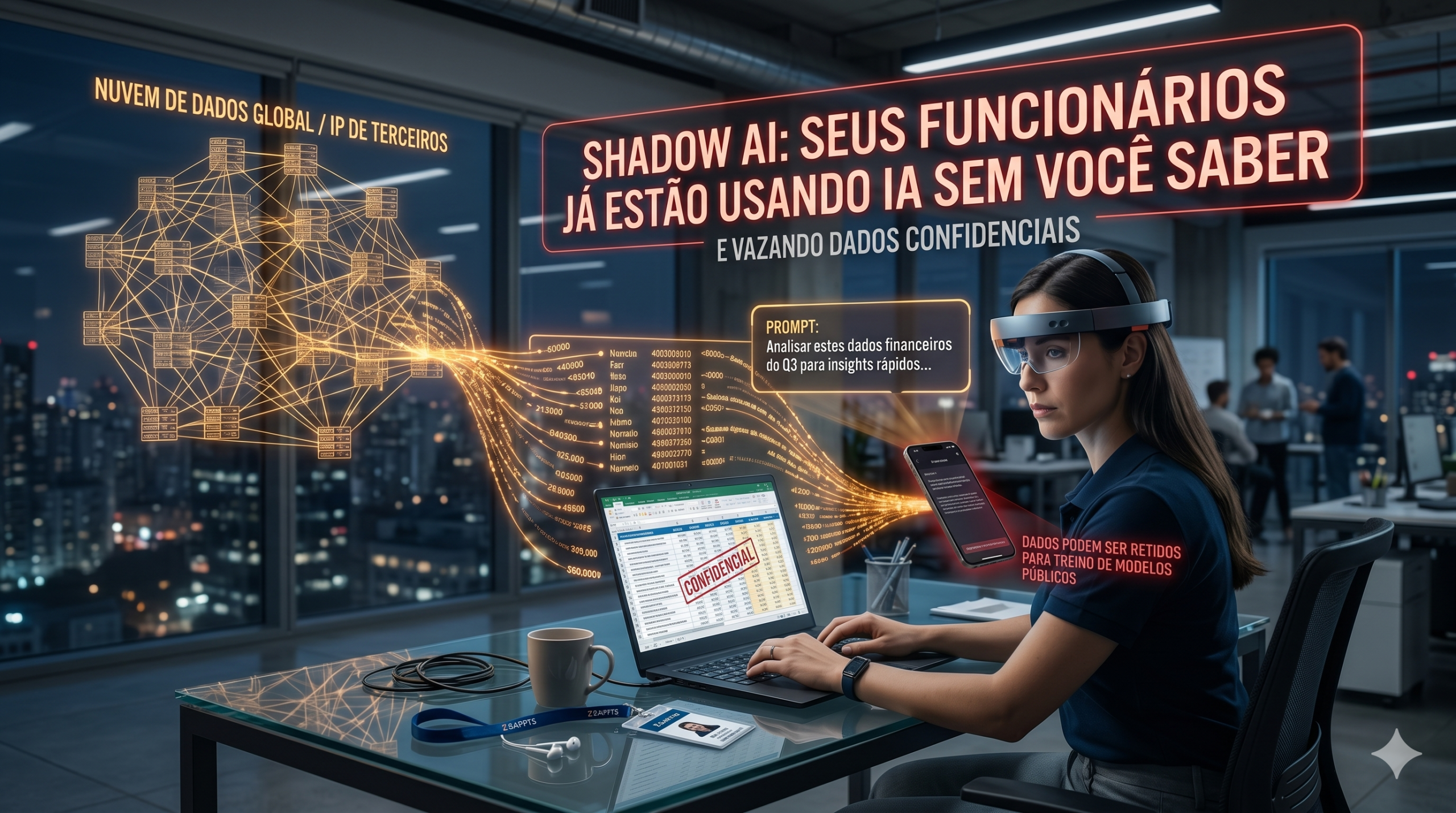 Shadow AI: Seus funcionários já estão usando IA sem você saber (e vazando dados)
