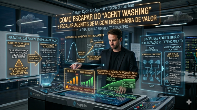 Navegando o Agentic AI Hype Cycle 2026 do Gartner: Como Escapar do “Agent Washing” e Escalar Agentes de IA com Engenharia de Valor